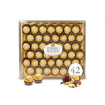 Ferrero Rocher 42-Pc Premium Gourmet Milk Chocolate Hazelnut