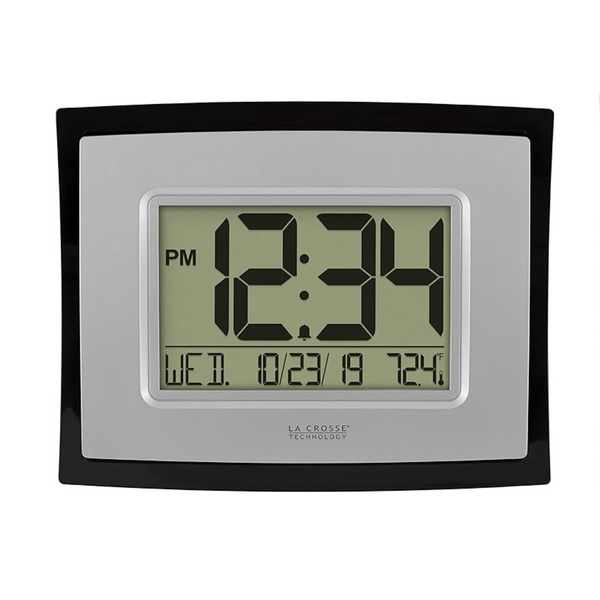 La Crosse Technology Digital Wall Clock with Indoor Temperature Monitor