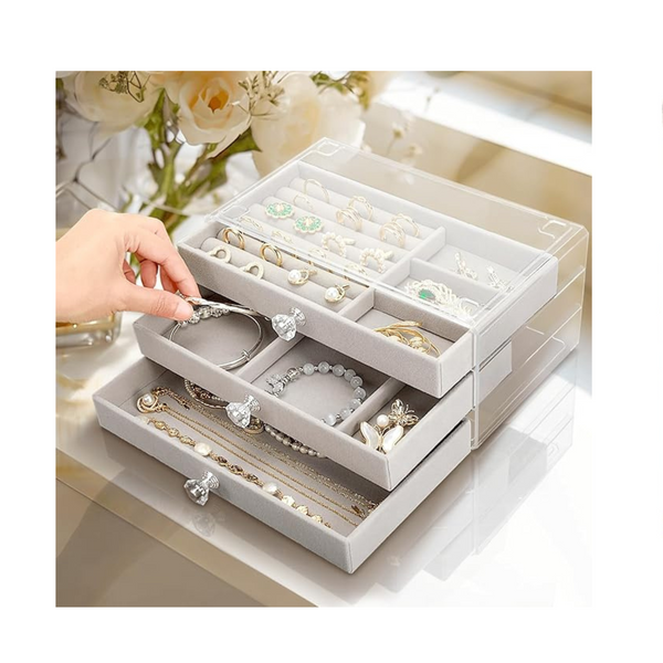 3 Drawer Jewelry Box Organizer