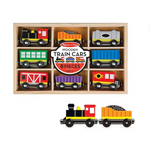 Melissa & Doug Wooden Train Cars (8 pcs)