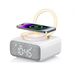 Alarm Clock with Bluetooth Speaker, Wireless Charger