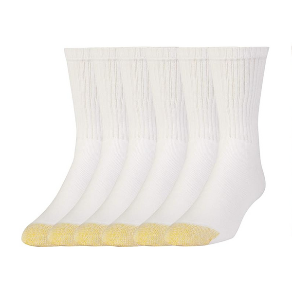 6 Pairs of GOLDTOE Men’s Athletic Crew Socks