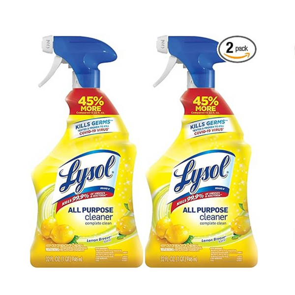 Pack of 2 LYSOL All-Purpose Cleaner, Sanitizing and Disinfecting Spray