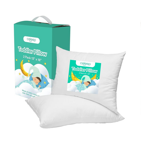 Set of 2 Toddler Pillows, 13x18 Inches