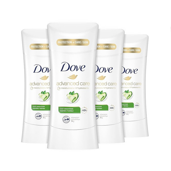 4-Pk Dove Advanced Care Antiperspirant Cool Essentials Deodorant for Women