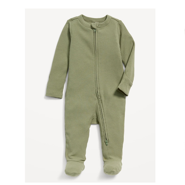 Old Navy Baby Ribbed Uni 2-Way-Zip Footed Onesies