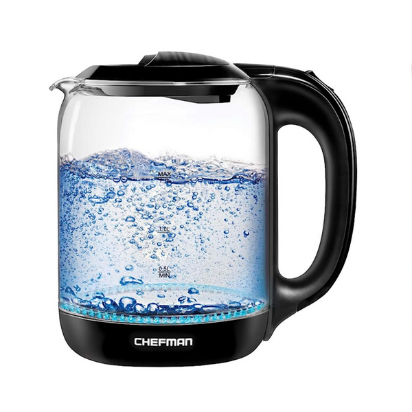 Chefman 1.7 Liter Electric Glass Tea Kettle