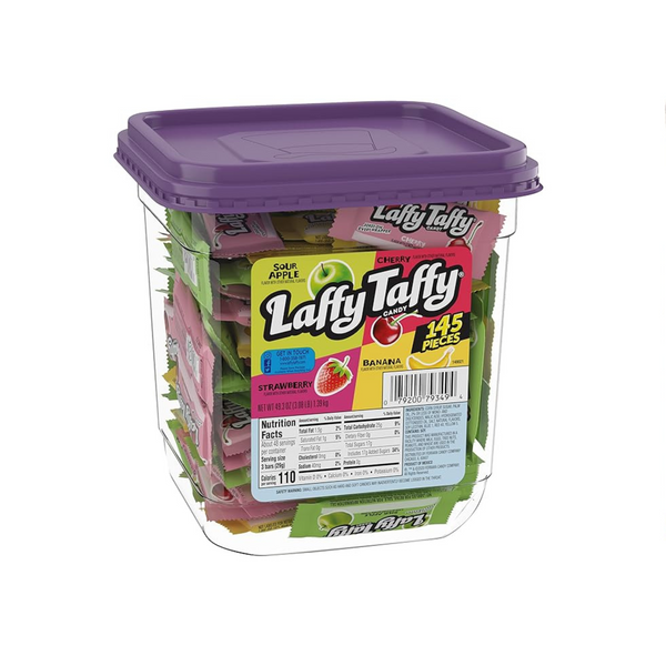 Laffy Taffy Candy, surtido de caramelos Taffy, manzana agria, cereza, fresa y plátano (145 piezas)