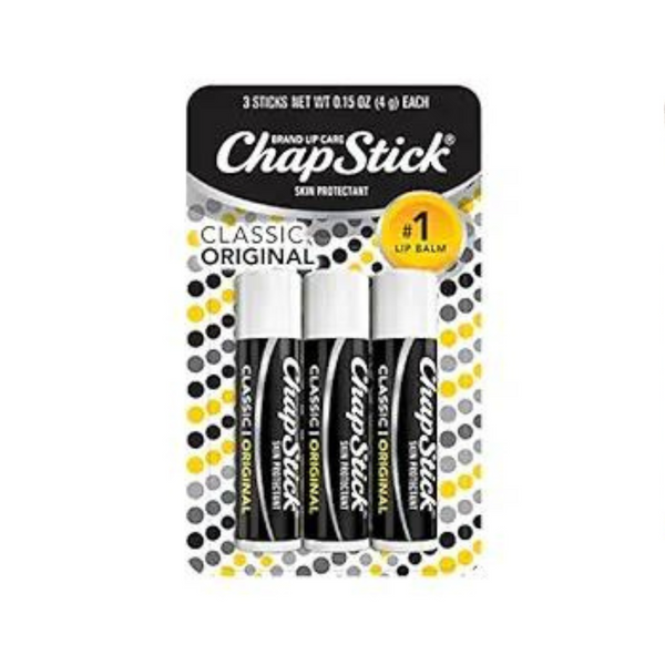 ChapStick Classic Original Tubos de bálsamo labial, cuidado de labios - 0.15 oz (paquete de 3)