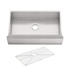 KOHLER Strive Fregadero de cocina grande de un solo seno con acabado automático, bajo encimera, con delantal alto