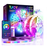 TJOY 100 Ft Bluetooth Music Sync LED Strip Lights with Remote, Smart Phone APP Control
