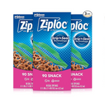 Ziploc Snack Bags, Grip ‘n Seal Technology 3 Packs of 90 Count)