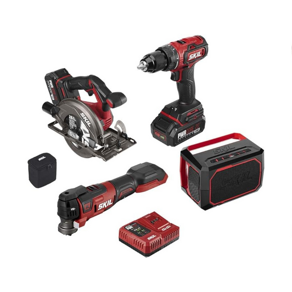 Kit combinado de 4 herramientas SKIL PWR CORE 20 con batería de 20 V