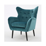 Christopher Knight Home Sillón Seigfried de terciopelo, color verde azulado oscuro