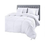 Utopia Bedding Down Alternative Quilted Comforter Duvet Insert (Queen, White)