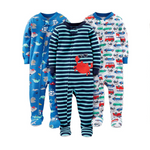3-Pack of Simple Joys by Carter’s Toddlers and Baby Boys’ Snug-Fit Footed Cotton Pajamas