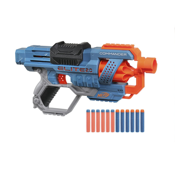 NERF Elite 2.0 Commander RC-6 Blaster with 12 Elite Darts