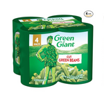 4 latas de judías verdes cortadas gigantes verdes