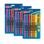 3 paquetes de 6 bolígrafos Avery Hi-Liter, colores surtidos (18 en total)