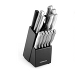 Farberware 15-Piece High-Carbon Stamped Stainless Steel Kitchen Knife Set