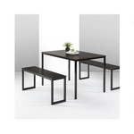 ZINUS Louis Modern Studio Collection Soho Dining Table with Two Benches (3 piece set)