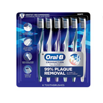 6-Pk Oral-B CrossAction All In One Soft Toothbrushes
