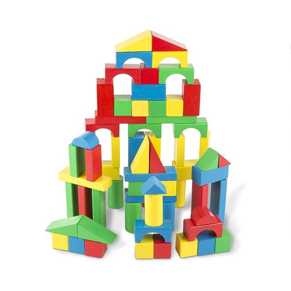 Melissa & Doug Wooden Building Set (100 Blocks)