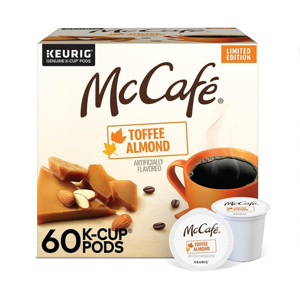 McCafe Toffee Almond Coffee Keurig Cápsulas K-Cup de una sola porción (60 unidades)