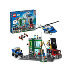 LEGO City Police Chase Bank con helicóptero, dron y 2 camiones