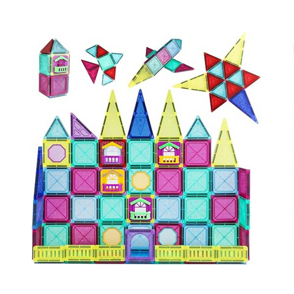Juego de 110 piezas de azulejos magnéticos transparentes