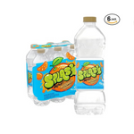 Paquete de 6 bebidas de agua con sabor a naranja mandarina Splash Blast (botellas de 16,9 onzas líquidas)