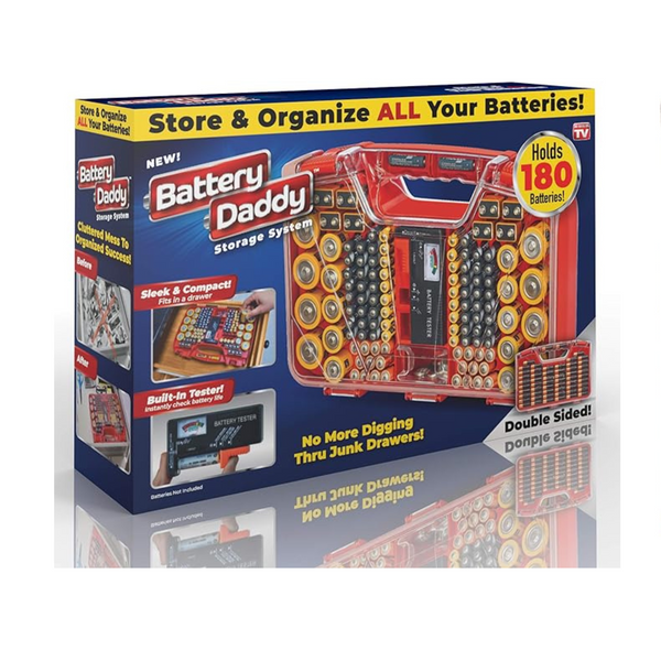 Organizador de batería y estuche de almacenamiento Ontel Battery Daddy 180