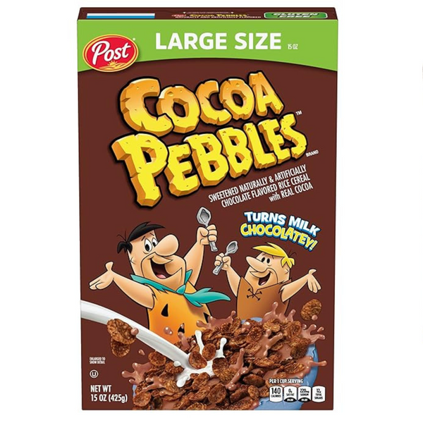 Caja grande de cereal Post Cocoa Pebbles (15 onzas)