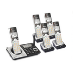 AT&T DECT 6.0 5-Handset Cordless Phone with Dual Keypad Base, Answering Machine