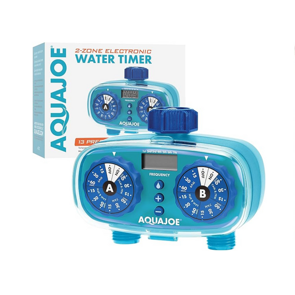 Aqua Joe Easy 2-Zone Electronic Timer w/13 Program Presets