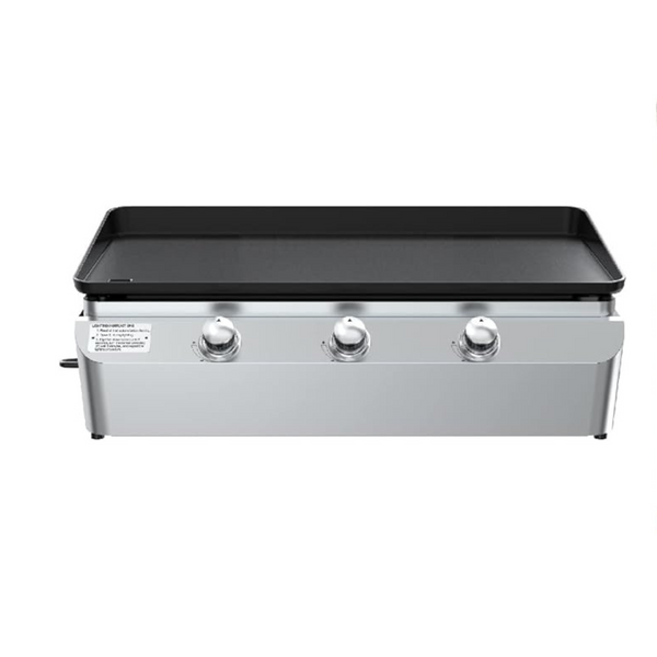 Nexgrill Premium 3-Burner Outdoor Griddle Grill, Stainless Steel with Cast Iron Top