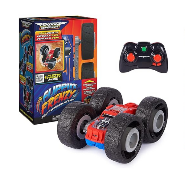 Air Hogs Super Soft Flippin’ Frenz 360 Spinning Action 2-In-1 Stunt Vehicle Remote Control Car