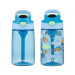 Contigo Aubrey Botella de agua lavable para niños con pajita de silicona y tapa a prueba de derrames (paquete de 2 de 14 oz)