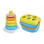 Fisher-Price Baby's First Blocks y juguete apilable de anillos Rock-a-Stack