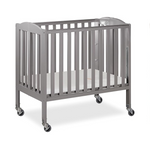 Dream On Me 3-in-1 Folding Portable Crib, Steel Grey
