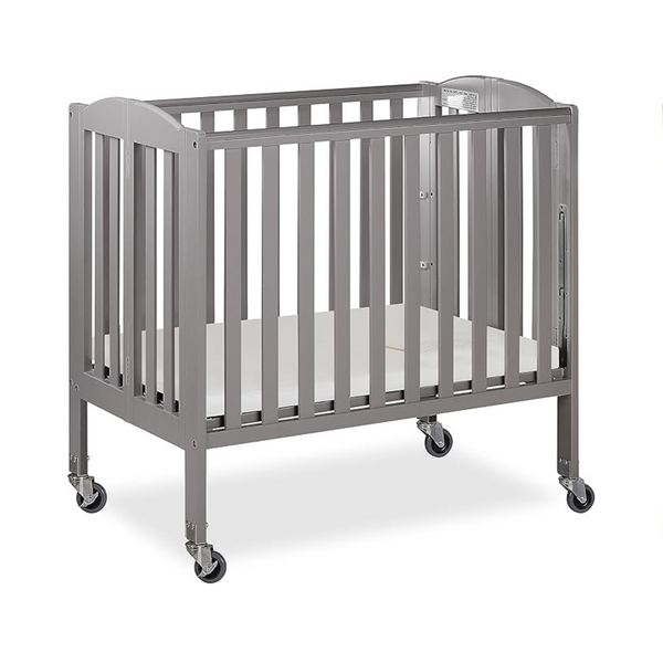 Cuna portátil plegable 3 en 1 Dream On Me, gris acero