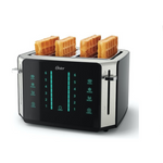 Tostadora Oster de 4 rebanadas, pantalla táctil con 6 configuraciones de tonos y temporizador digital