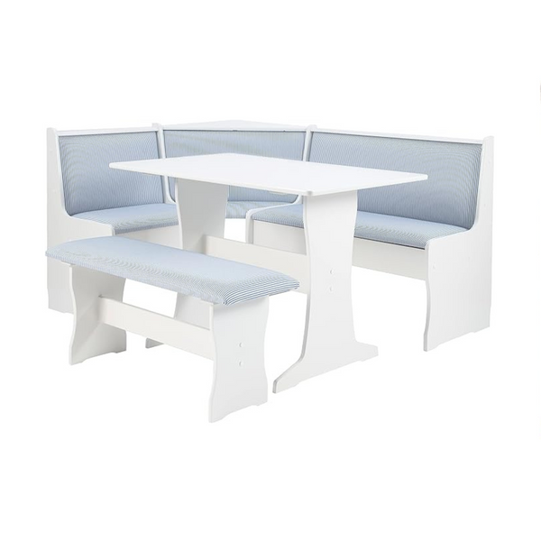 Linon Upholstered Seats and Hidden Storage Kiera Kitchen Corner Dining Nook