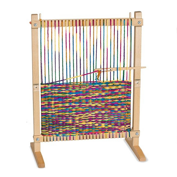 Melissa & Doug Wooden Multi-Craft Weaving Loom (Arts & Crafts, Extra-Large Frame)