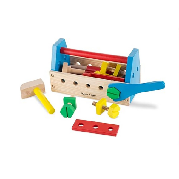 Melissa & Doug Take-Along Tool Kit Wooden Construction Toy (24 pcs)