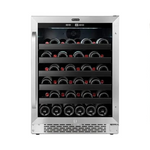 Whynter Refrigerador de vino para 46 botellas de acero inoxidable empotrado bajo encimera de 24 ″