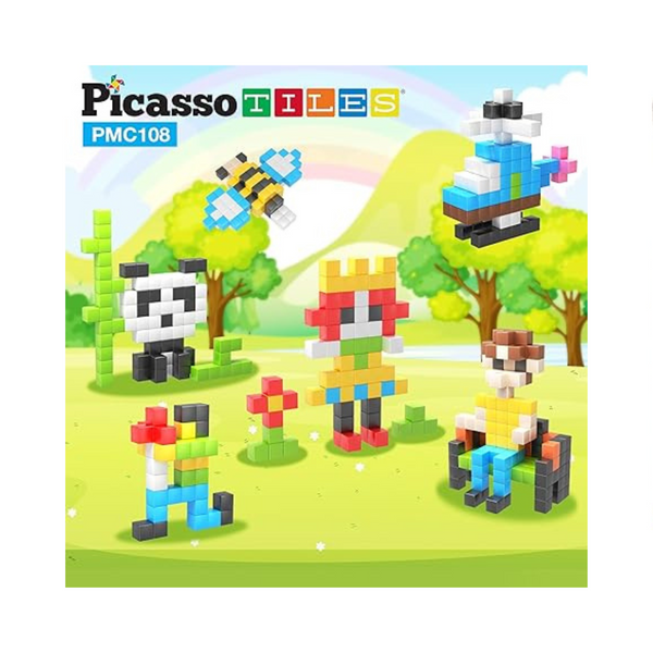 PicassoTiles Magnet Cube Building Block (108 Pcs)