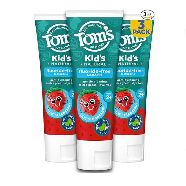 Tom’s of Maine Fluoride Free Children’s Toothpaste, Silly Strawberry (5.1 oz. 3-Pack)