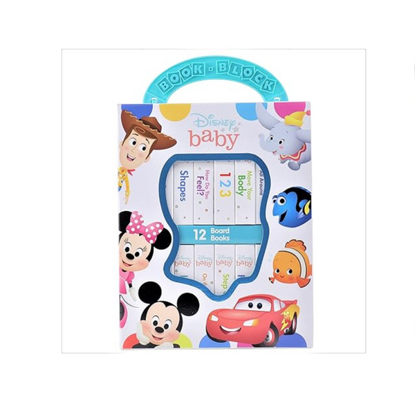 ¡Disney Baby Mickey Mouse, Minnie, Toy Story y más! - Juego de 12 libros de cartón My First Library 