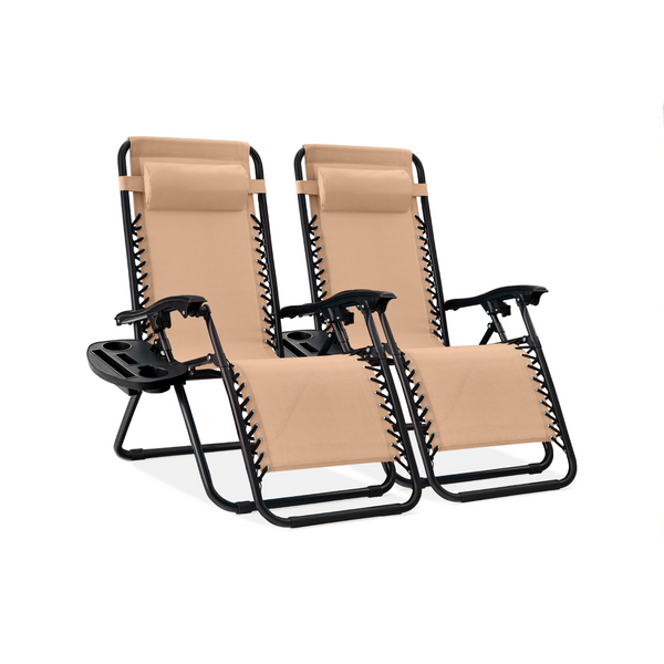 Juego de 2 sillones reclinables Zero Gravity (3 colores)